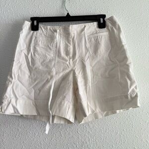 J. Jill Cotton High Waisted Shorts‎ Size 6P White